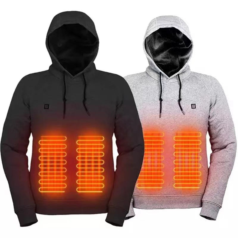 Heated Hoodie for Men Women with 10000mAh Rechargeable Battery Electric Unisex Heating Sweatshirt