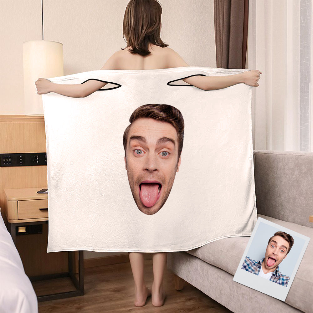Custom Face Wrap Towel Dress Personalised Bathrobe Bath Towel