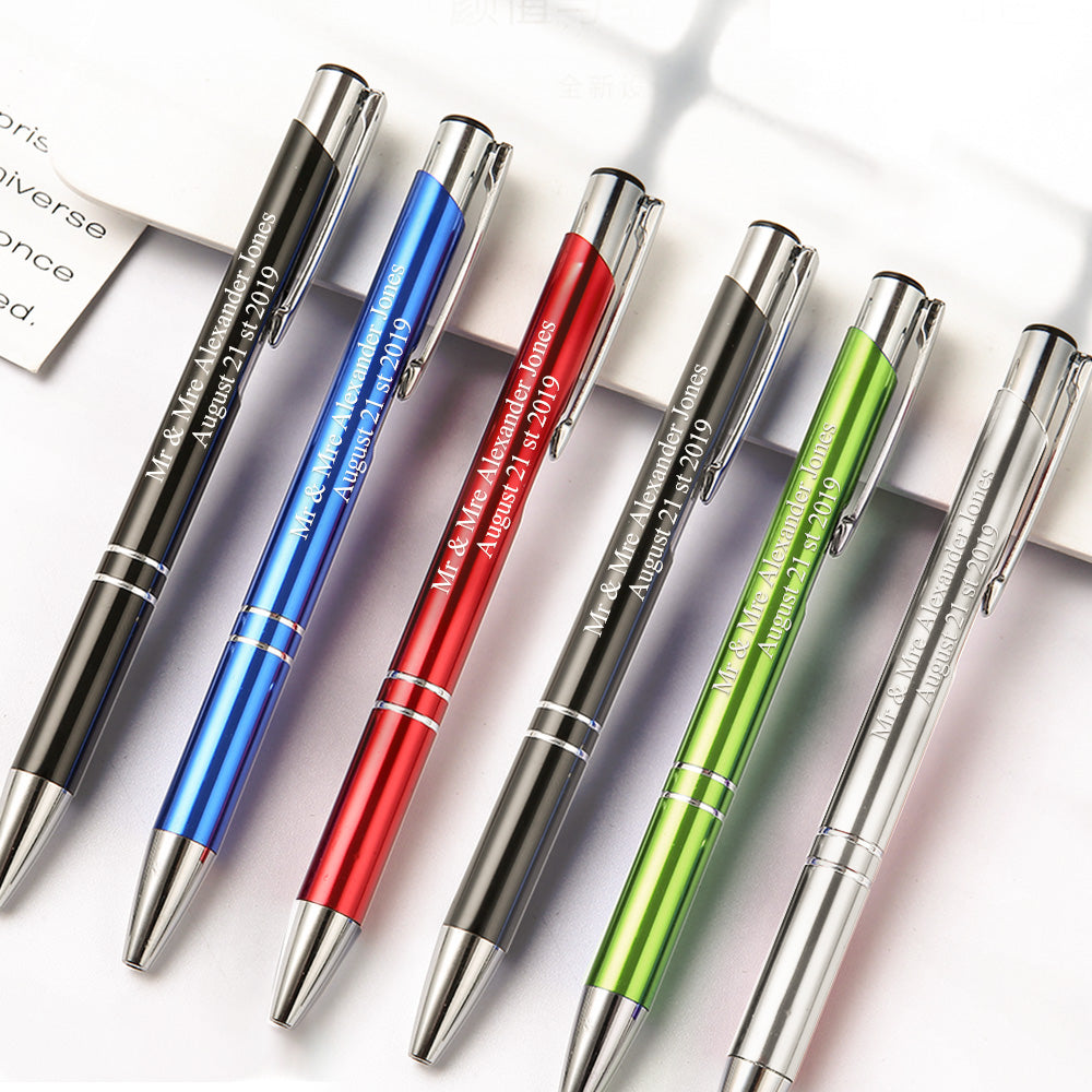 Custom Pens Office Pens Personalised Pens Metallic Printed Name Pen Custom Metal Pen Great Gift Ideas 12 Pieces