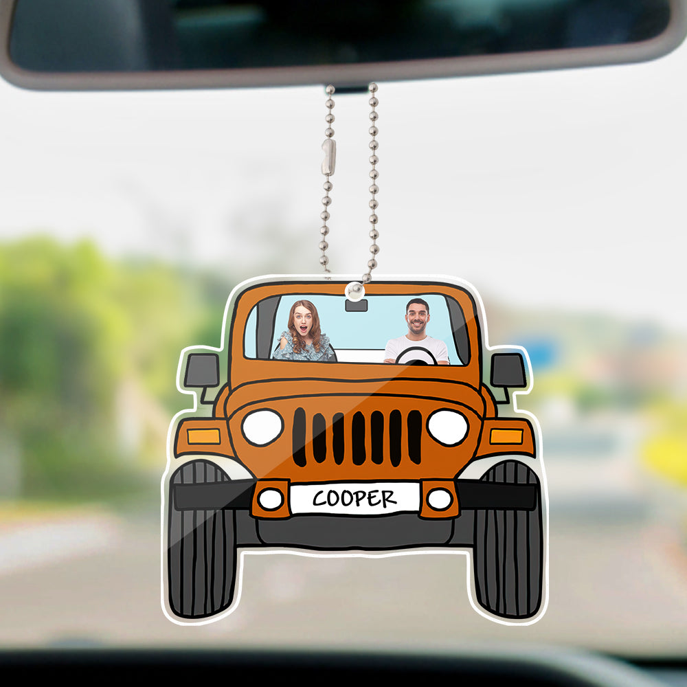 Personalised Off Road Car Photos Hanging Ornament - Double Sided