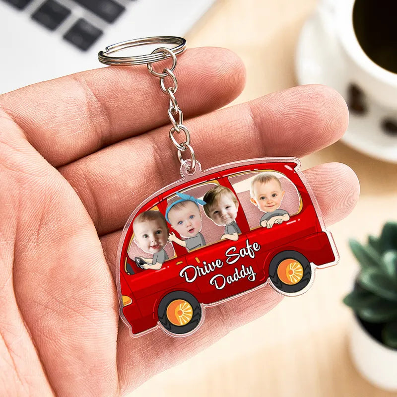 Personalised Drive Safe Keychain Custom Car Style Keychain Gifts for Dad