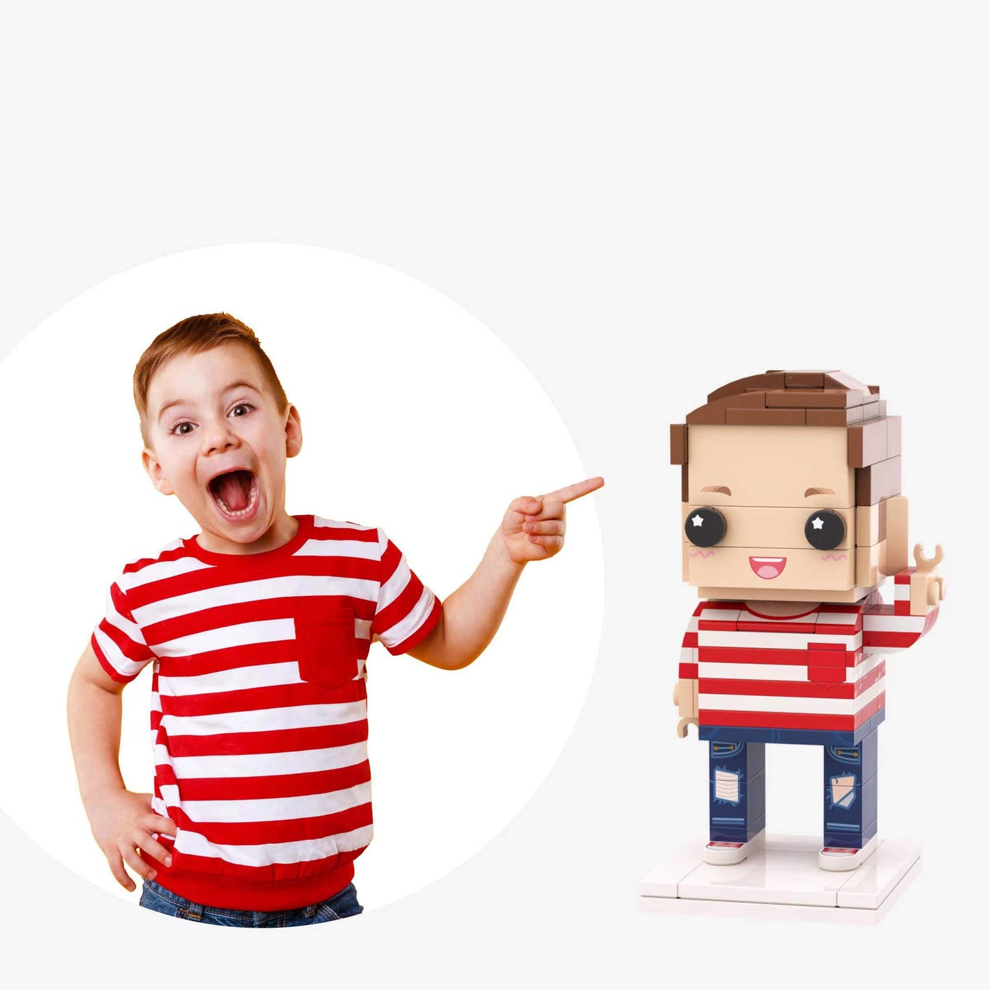 Birthday Gifts Full Body Customisable 1 Person Custom Brick Figures Small Particle Block Toy Cute Kids