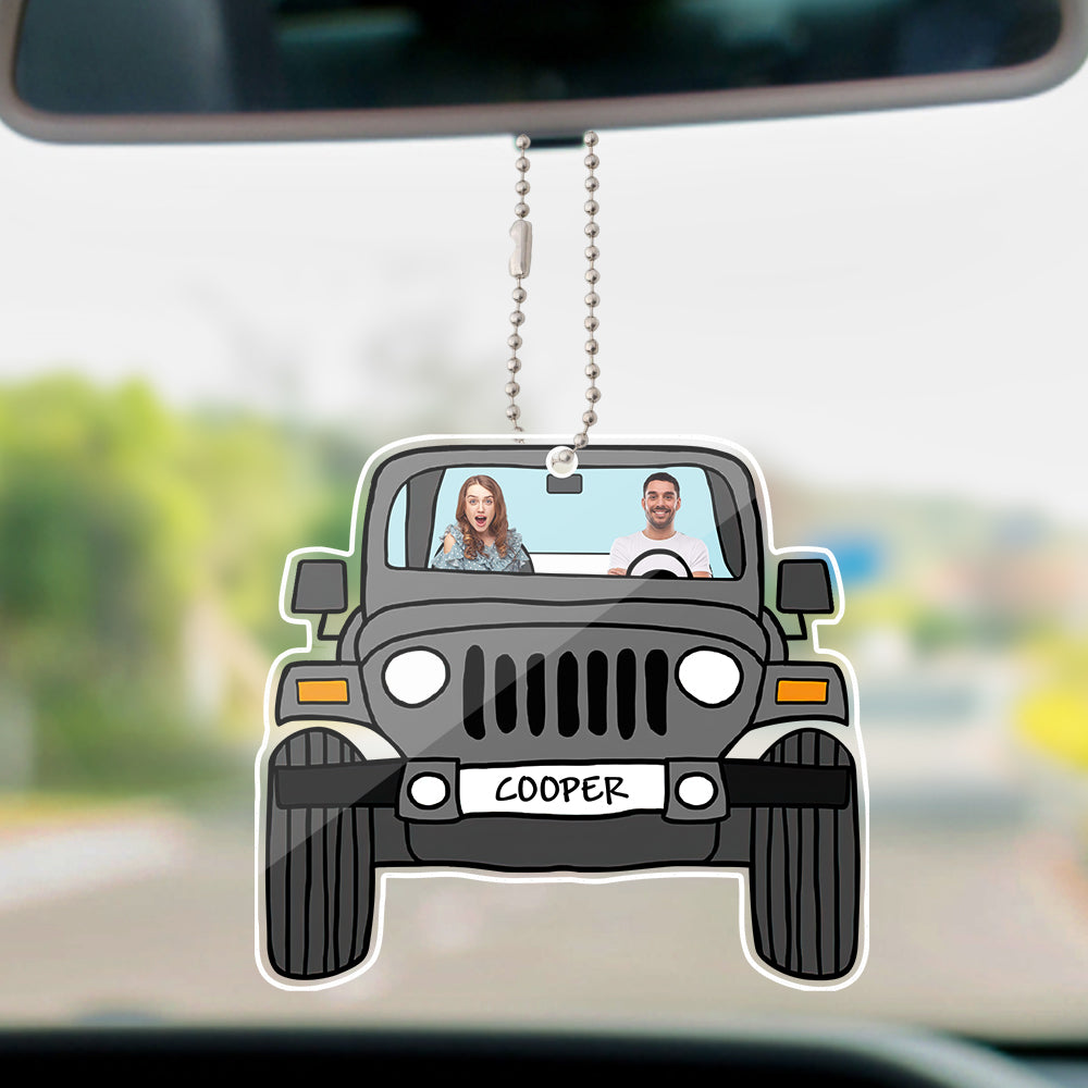Personalised Off Road Car Photos Hanging Ornament - Double Sided
