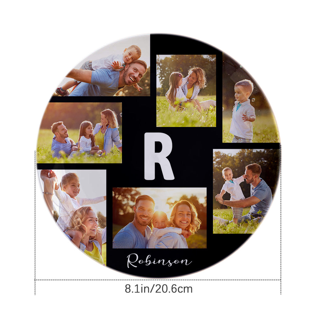 Custom Printed Ceramic Plate Photo Dinner Plates Souvenir For Family
