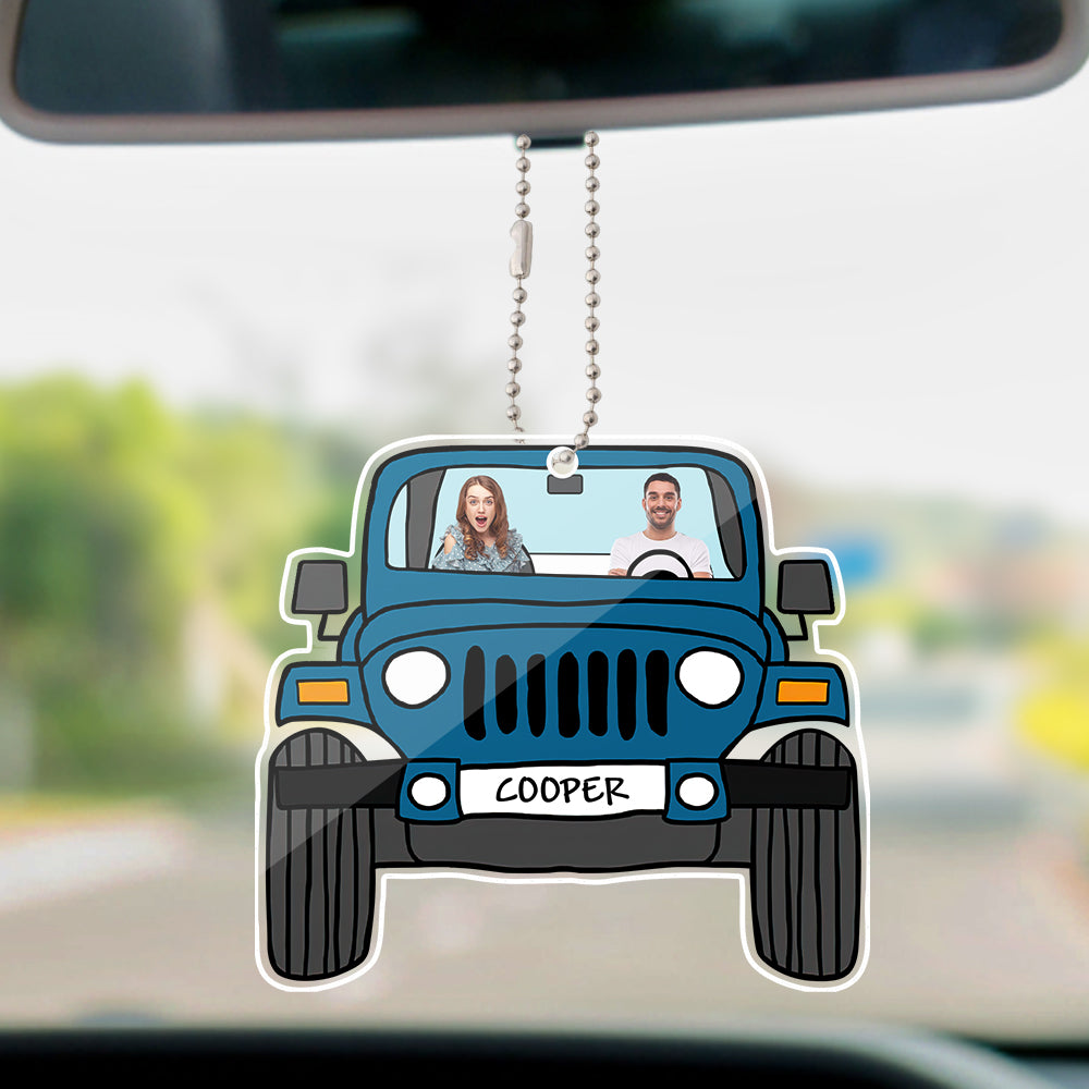 Personalised Off Road Car Photos Hanging Ornament - Double Sided