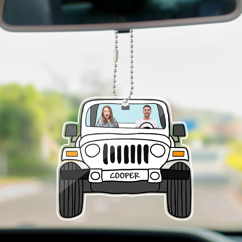 Personalised Off Road Car Photos Hanging Ornament - Double Sided