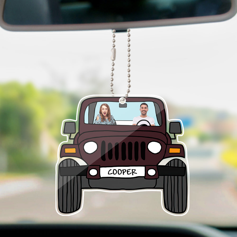 Personalised Off Road Car Photos Hanging Ornament - Double Sided