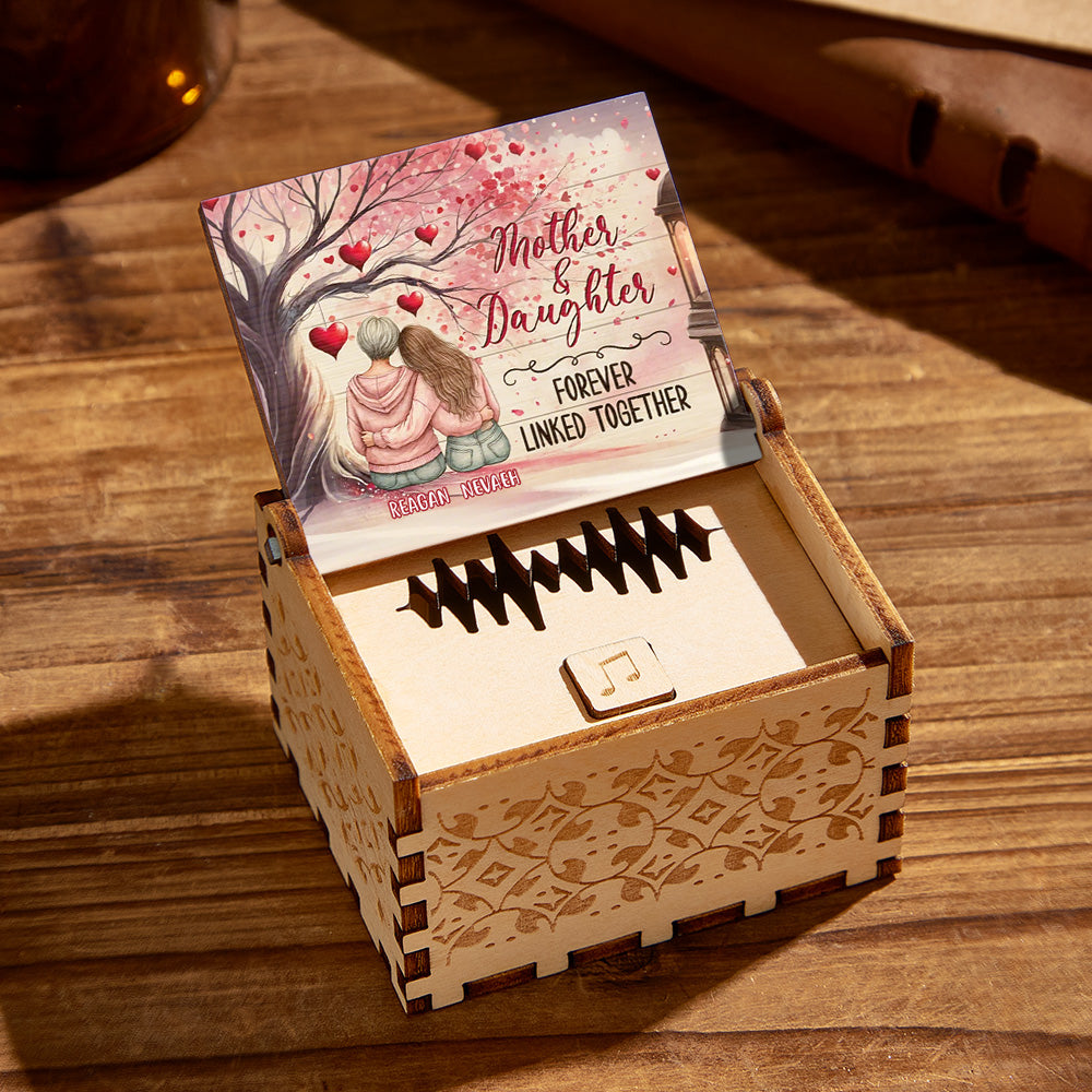 Personalised Wooden Music Box Custom Music Box Gift for Mother