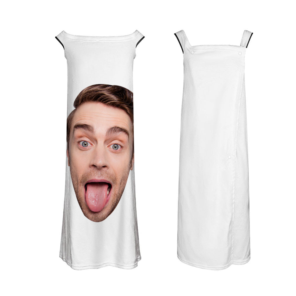 Custom Face Wrap Towel Dress Personalised Bathrobe Bath Towel