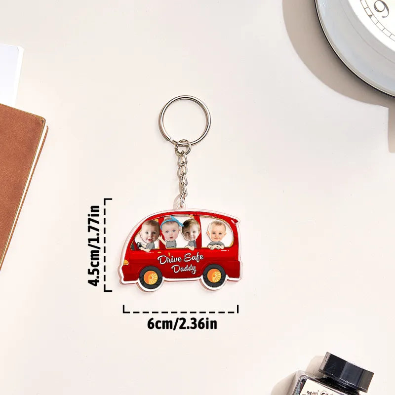 Personalised Drive Safe Keychain Custom Car Style Keychain Gifts for Dad