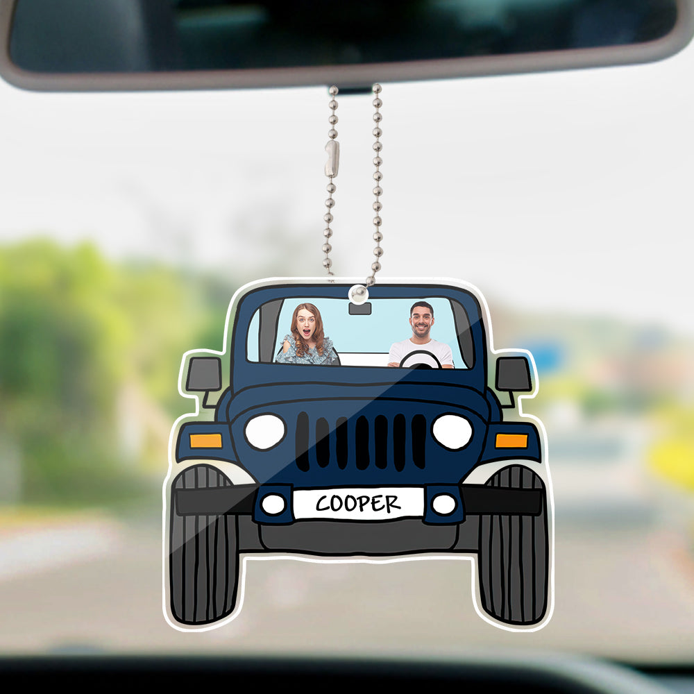 Personalised Off Road Car Photos Hanging Ornament - Double Sided