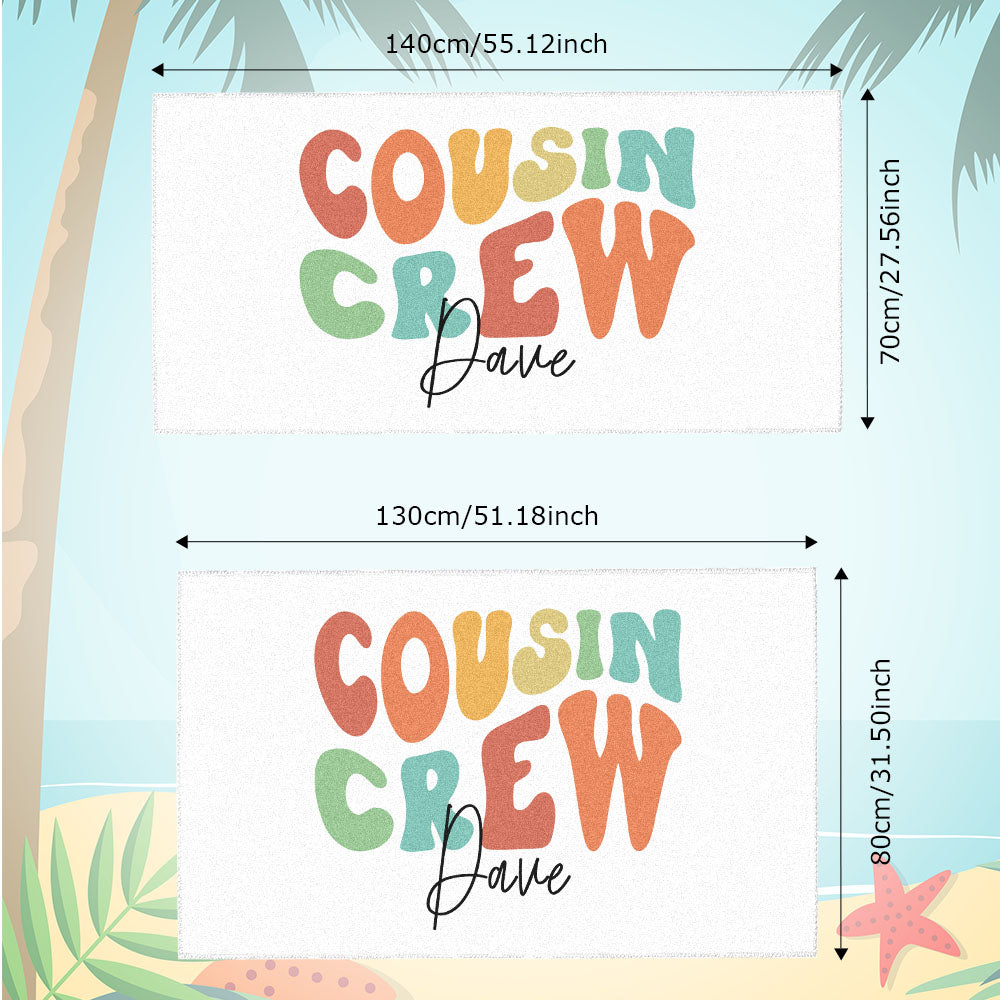 Customisable Beach Towel with Name - Gift for Vacations