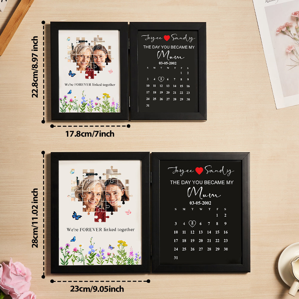 Personalised The Day You Became My Mother Puzzle Photo Frame Mother's Day Gift for Mom