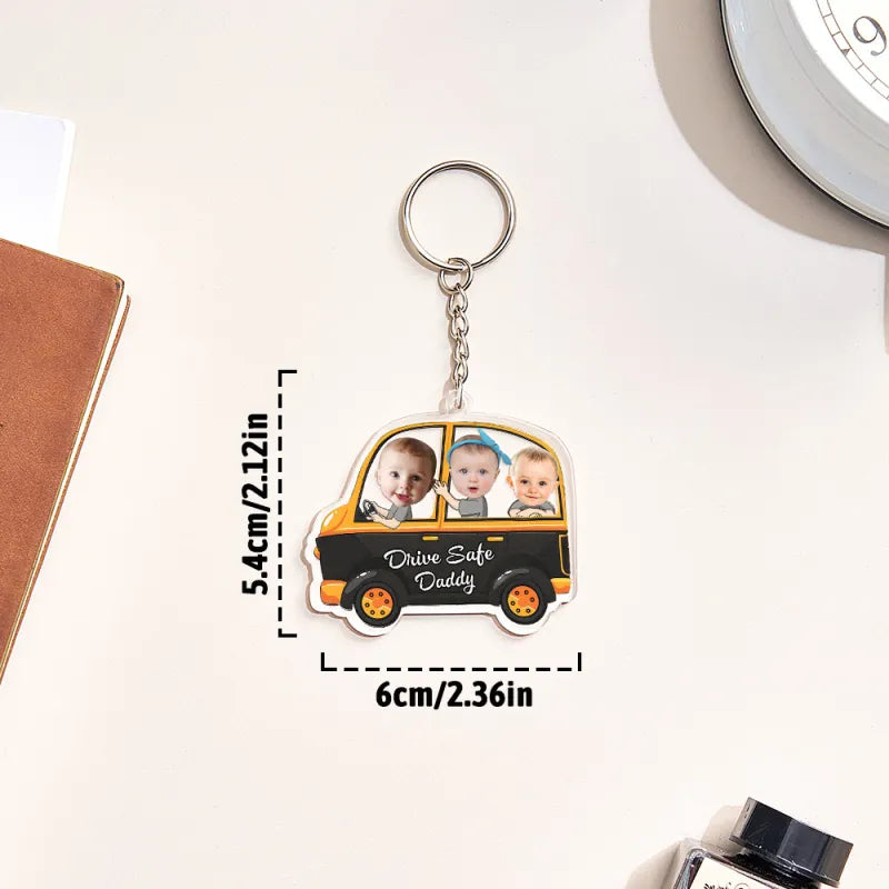 Personalised Drive Safe Keychain Custom Car Style Keychain Gifts for Dad