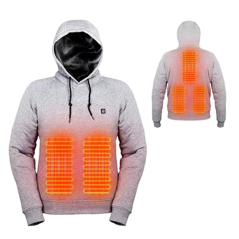 Heated Hoodie for Men Women with 10000mAh Rechargeable Battery Electric Unisex Heating Sweatshirt