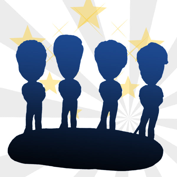 Fully Customisable 4 persons Custom Bobbleheads
