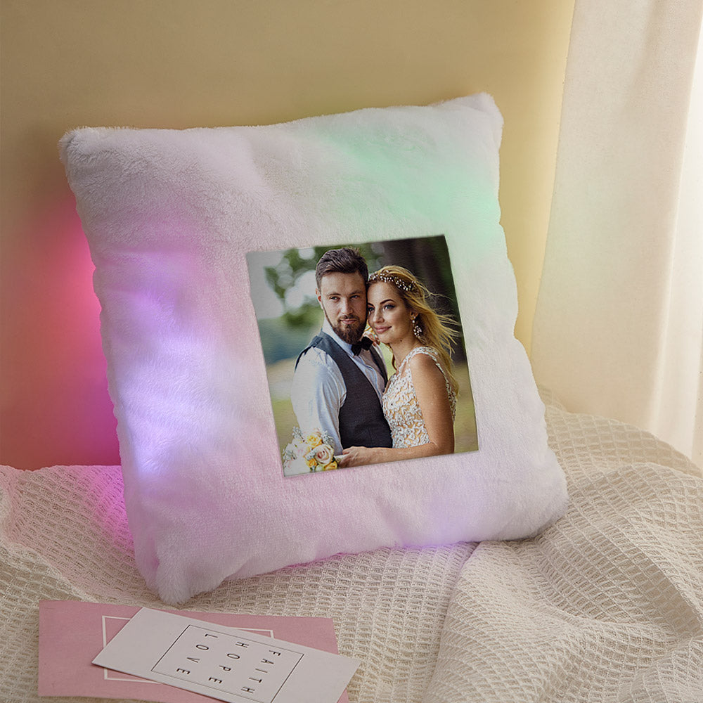 Personalised Photo LED Pillow Colorful Light Pillow Gifts For Her