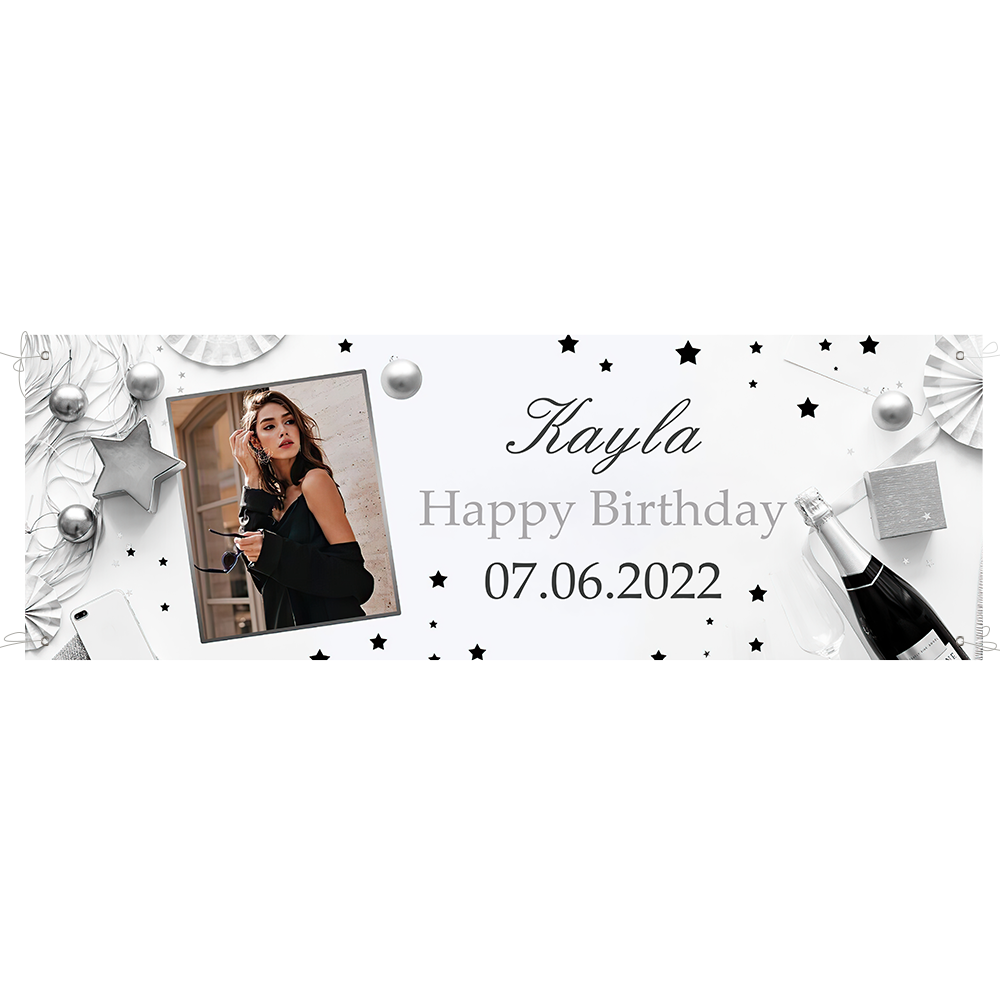 Custom Happy Birthday Banner Personalised Birthday Party Backdrop