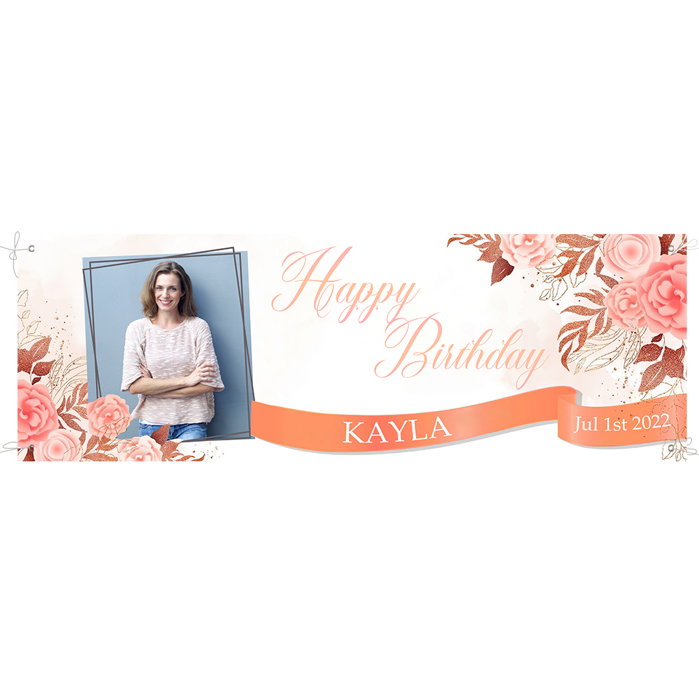 Custom Happy Birthday Banner Personalised Birthday Party Backdrop