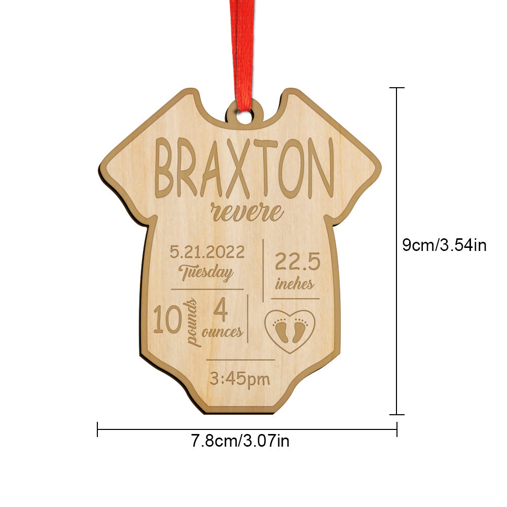 Personalised Baby Birth Stat Ornaments Gift for Baby's First Christmas