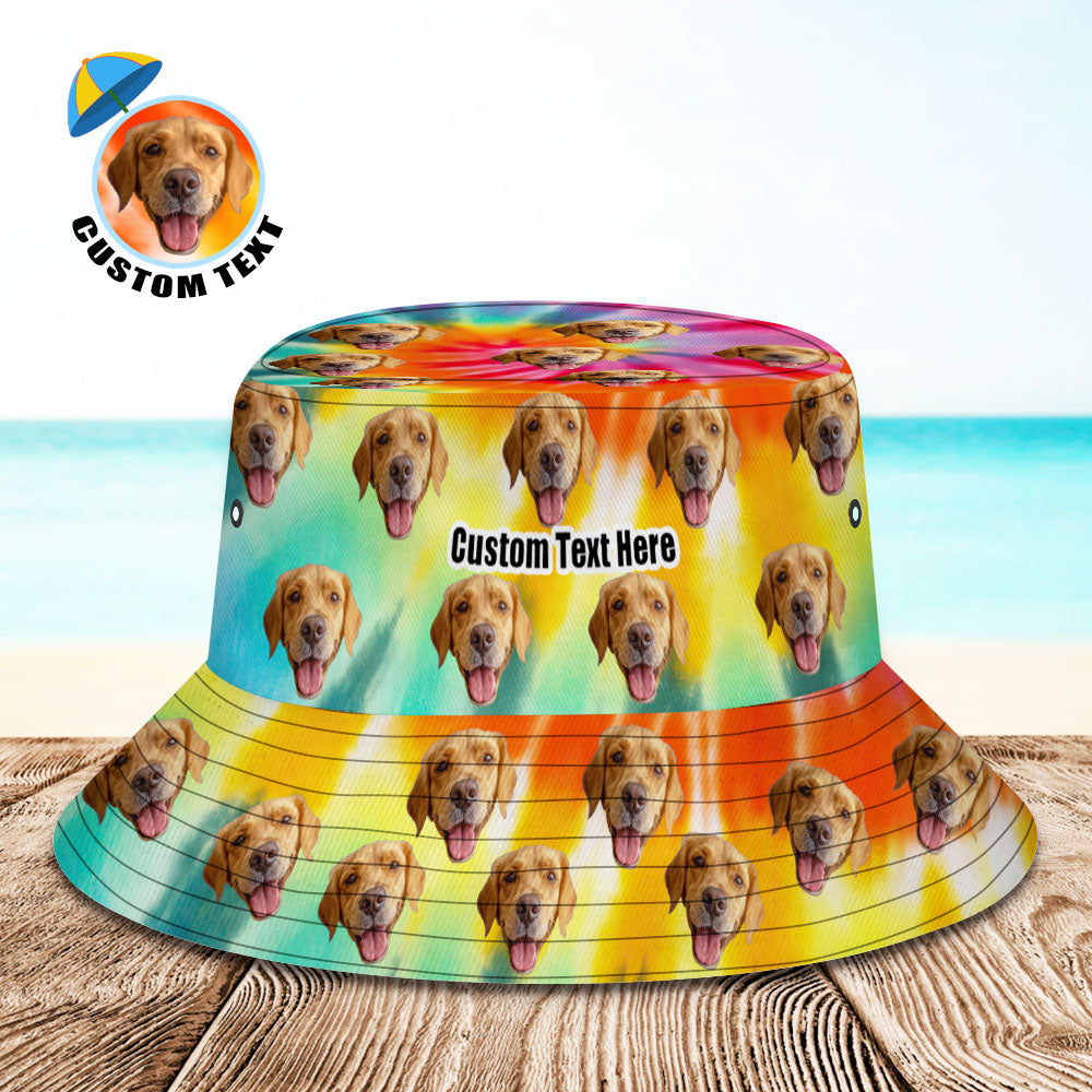Custom Bucket Hat Unisex Face Bucket Hat Personalise Wide Brim Outdoor Summer Cap