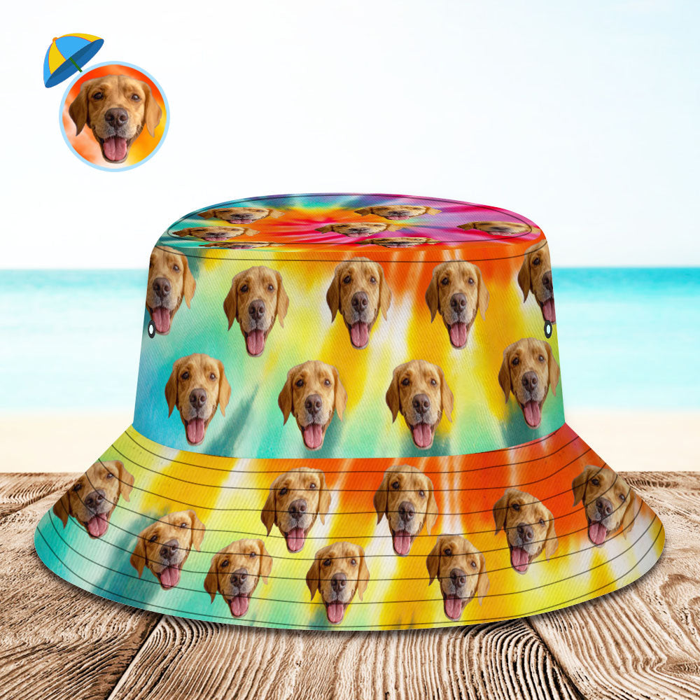 Custom Bucket Hat Unisex Face Bucket Hat Personalise Wide Brim Outdoor Summer Cap