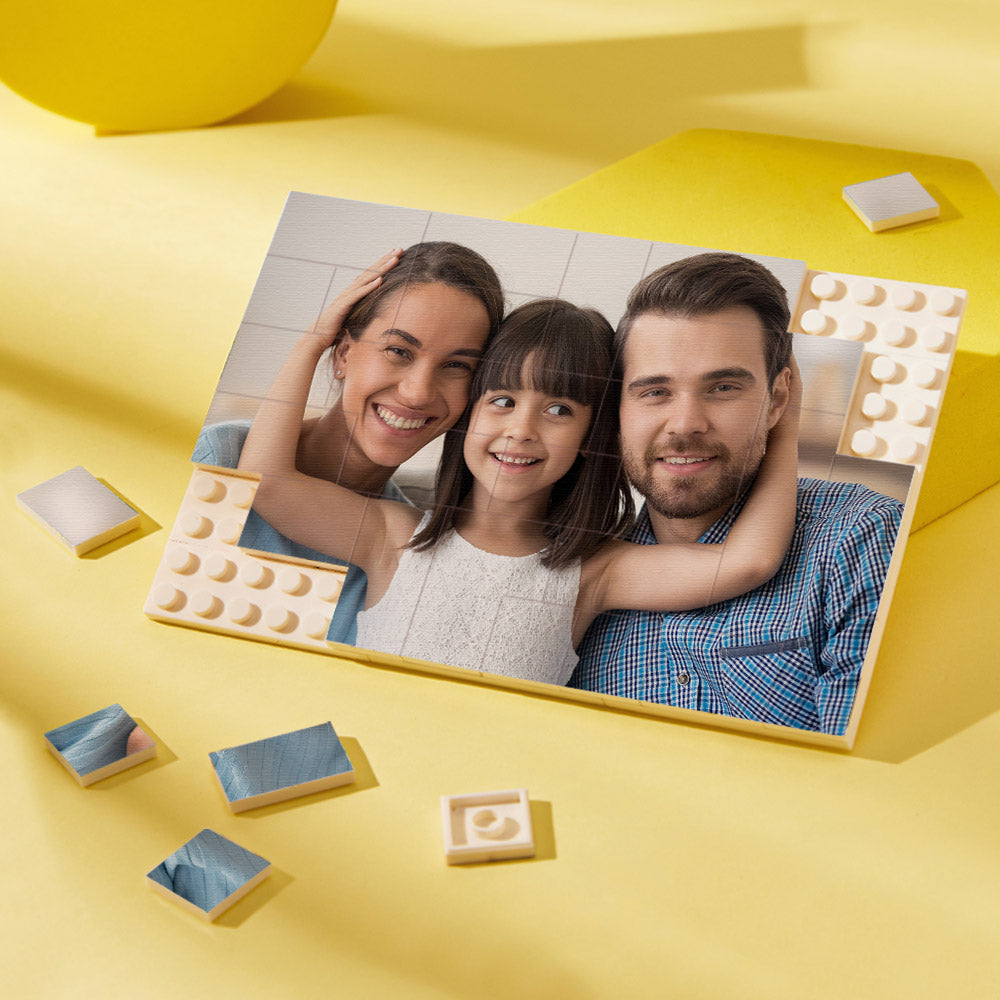 Custom Building Block Puzzle Personalised Photo Brick Gifts for Dad