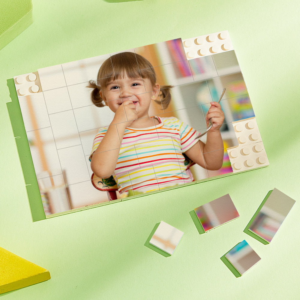 Custom Building Block Puzzle Personalised Photo Brick Gifts for Dad