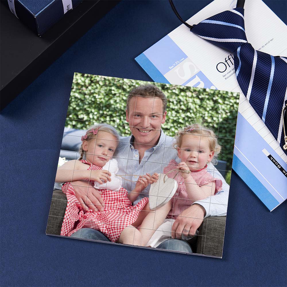 Custom Building Block Puzzle Personalised Photo Brick Gifts for Dad