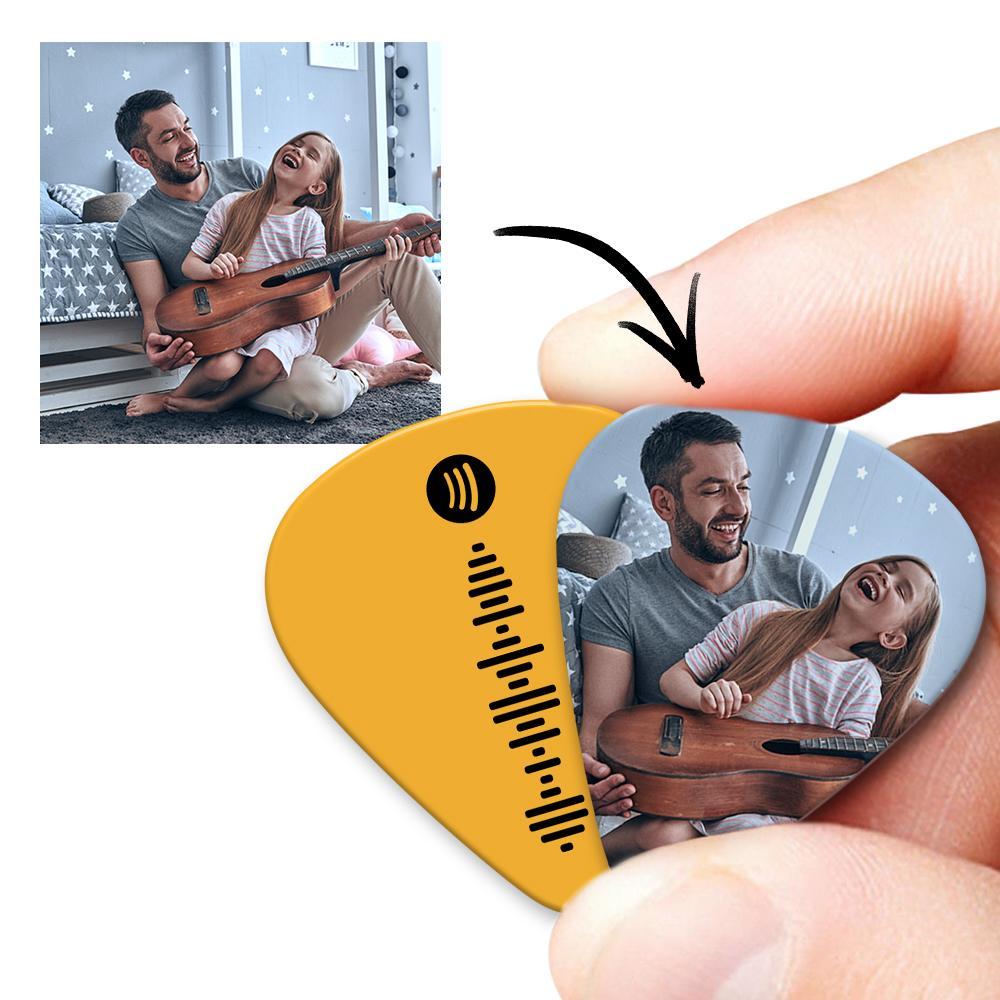 Customised Code Guitar Pick, Engraved Double-Sided Printed with Photo Guitar Pick Gifts 12Pcs Christmas Gifts