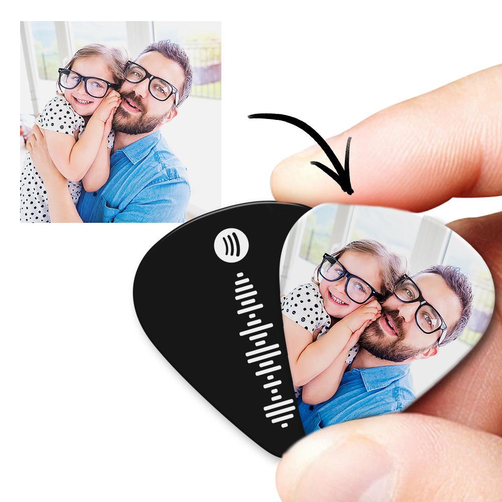 Customised Code Guitar Pick, Engraved Double-Sided Printed with Photo Guitar Pick Gifts 12Pcs Christmas Gifts