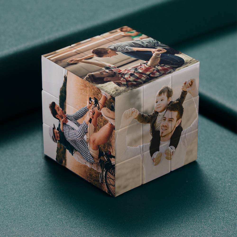 Custom Multi Photo Rubik's Cube - For Couple
