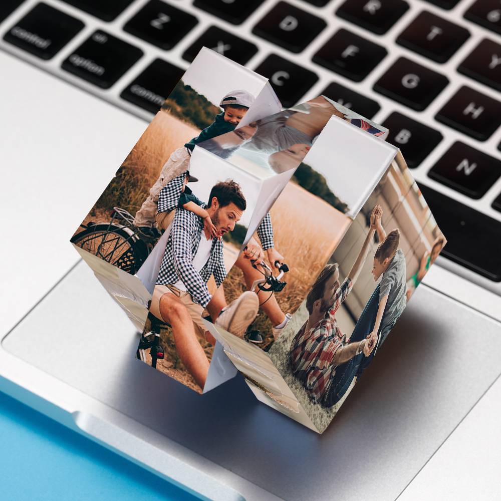 Custom Multi Photo Rubik's Cube - For Couple