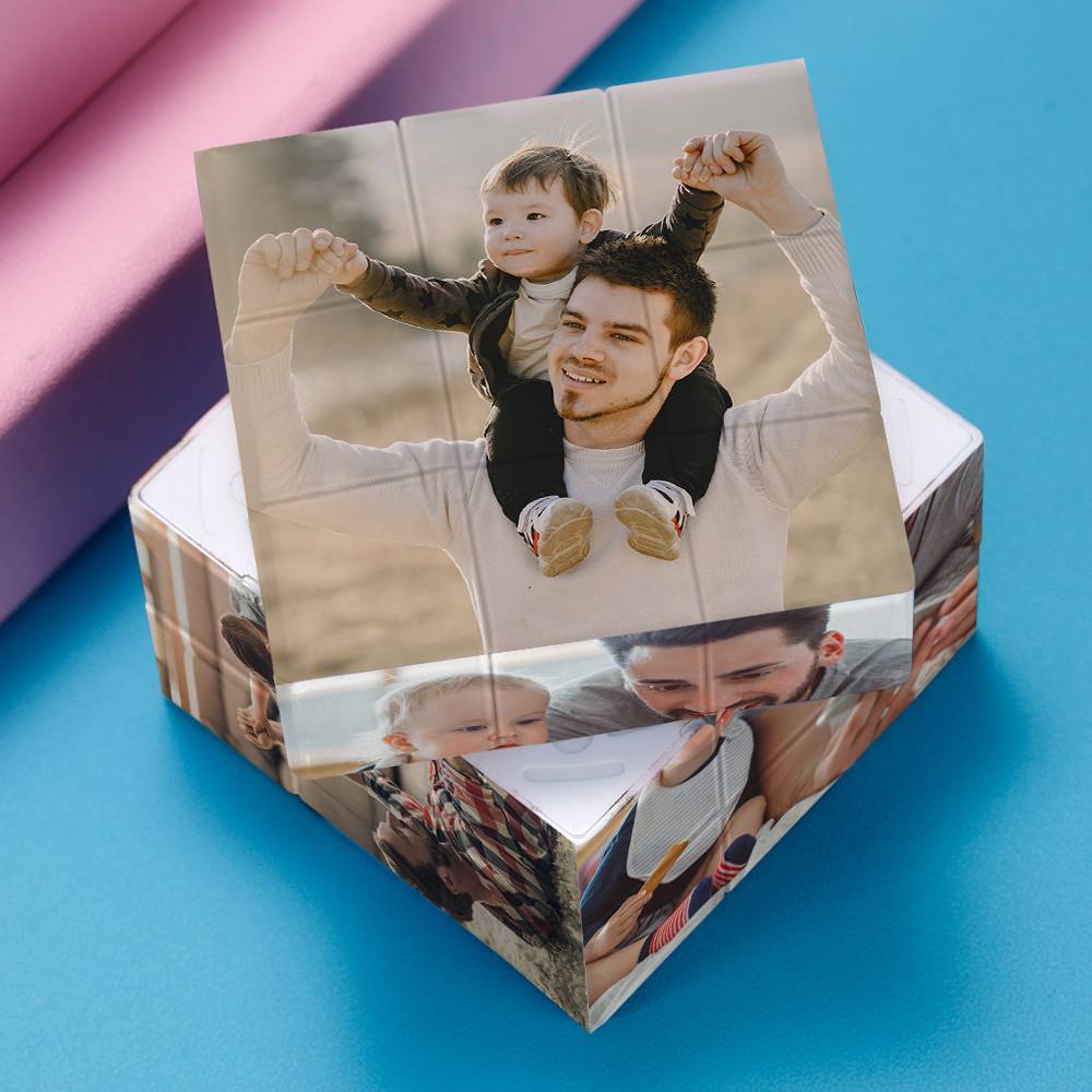 Custom Multi Photo Rubik's Cube - For Couple