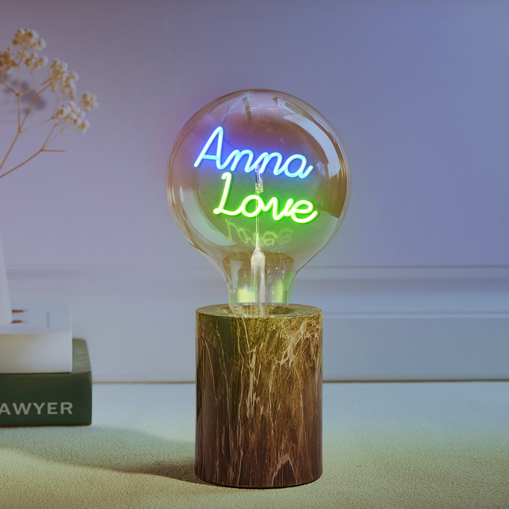 Custom Led Vintage Edison Filament Modeling Lamp Soft Light Bulbs Adjustable Brightness Wireless Base Colorful Lights Led