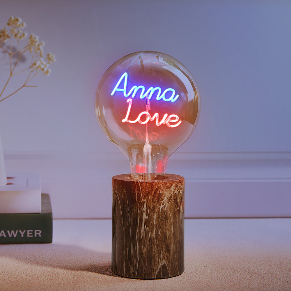 Custom Led Vintage Edison Filament Modeling Lamp Soft Light Bulbs Adjustable Brightness Wireless Base Colorful Lights Led