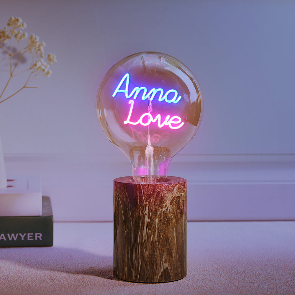 Custom Led Vintage Edison Filament Modeling Lamp Soft Light Bulbs Adjustable Brightness Wireless Base Colorful Lights Led