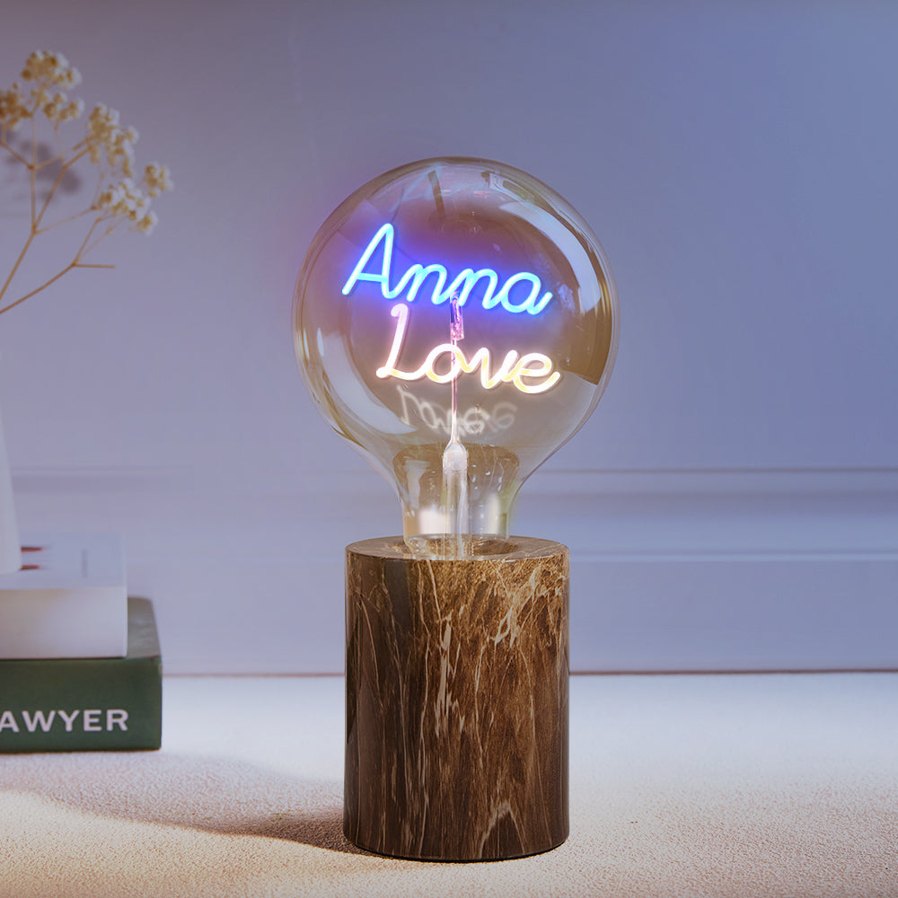 Custom Led Vintage Edison Filament Modeling Lamp Soft Light Bulbs Adjustable Brightness Wireless Base Colorful Lights Led