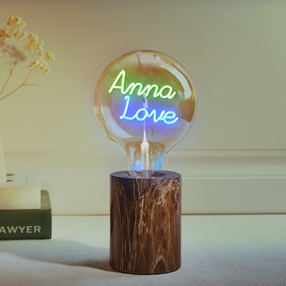 Custom Led Vintage Edison Filament Modeling Lamp Soft Light Bulbs Adjustable Brightness Wireless Base Colorful Lights Led