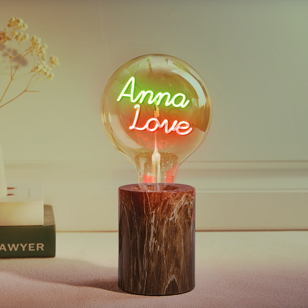 Custom Led Vintage Edison Filament Modeling Lamp Soft Light Bulbs Adjustable Brightness Wireless Base Colorful Lights Led