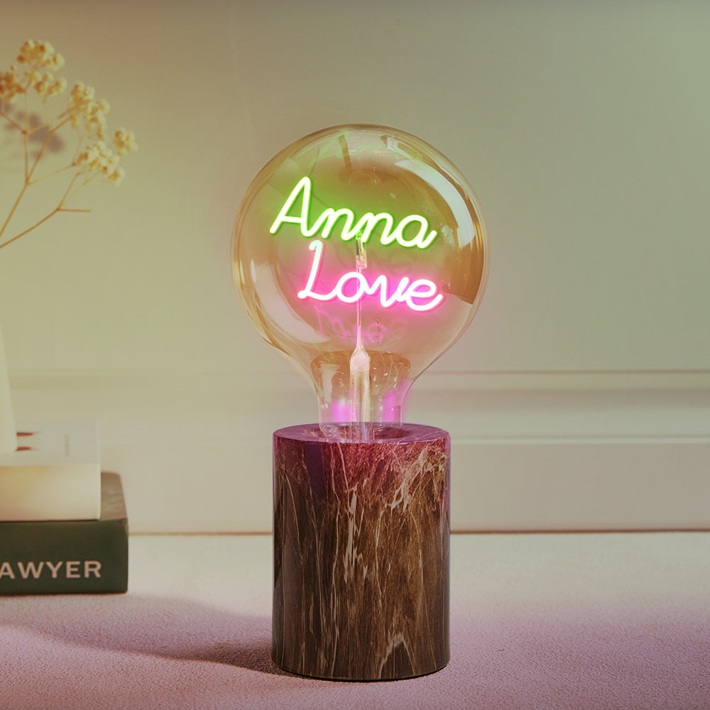 Custom Led Vintage Edison Filament Modeling Lamp Soft Light Bulbs Adjustable Brightness Wireless Base Colorful Lights Led