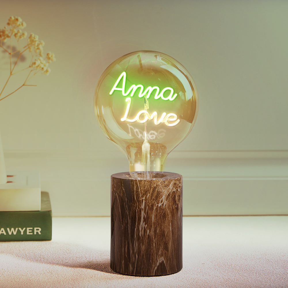 Custom Led Vintage Edison Filament Modeling Lamp Soft Light Bulbs Adjustable Brightness Wireless Base Colorful Lights Led