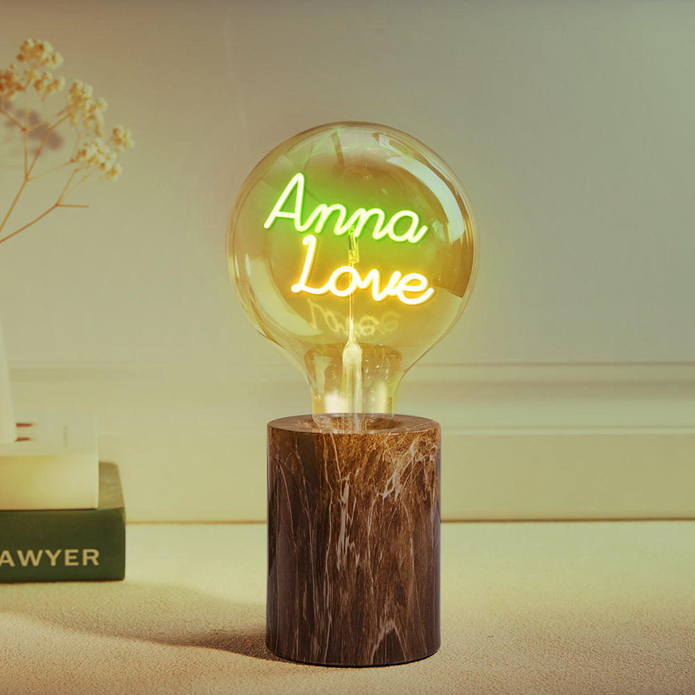 Custom Led Vintage Edison Filament Modeling Lamp Soft Light Bulbs Adjustable Brightness Wireless Base Colorful Lights Led