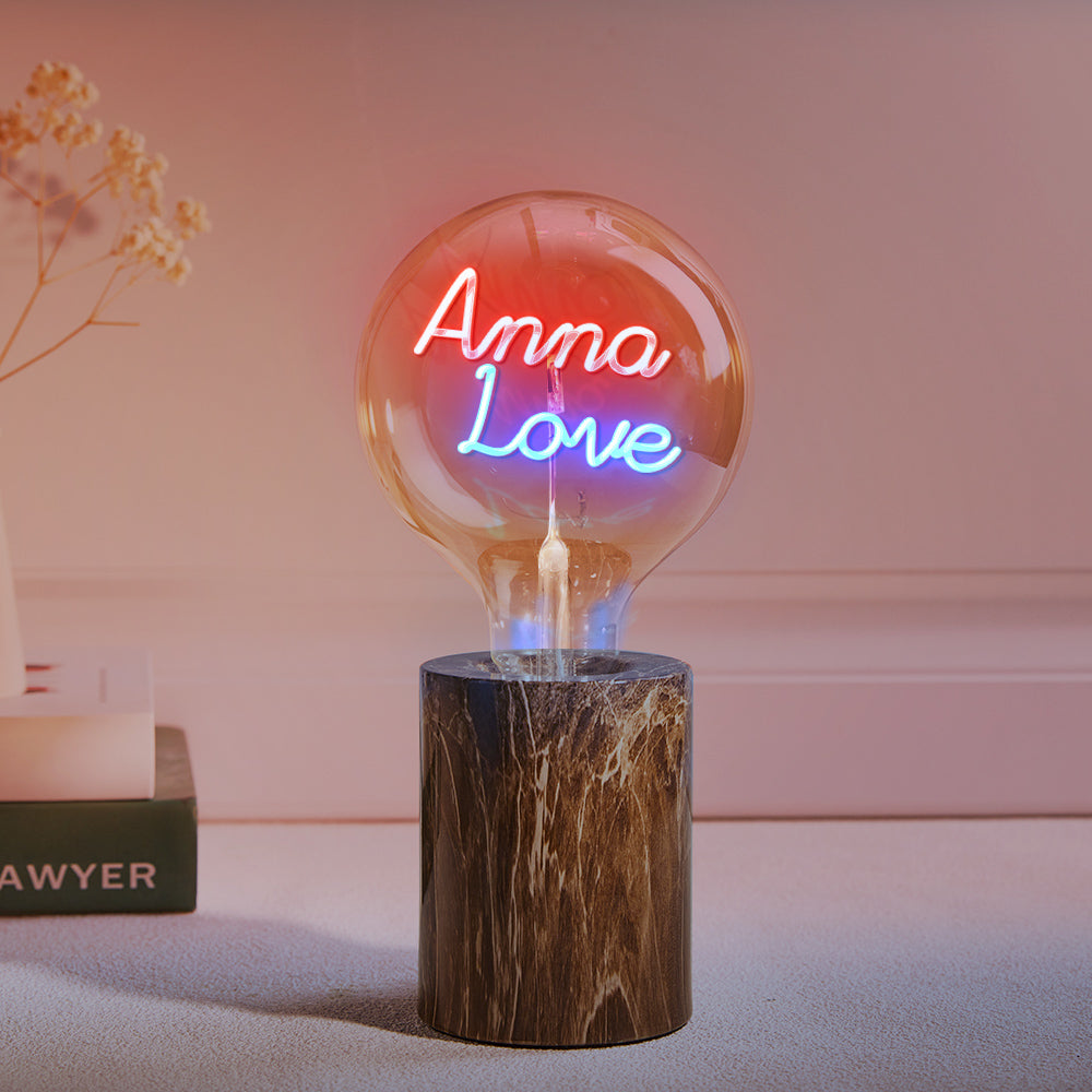 Custom Led Vintage Edison Filament Modeling Lamp Soft Light Bulbs Adjustable Brightness Wireless Base Colorful Lights Led