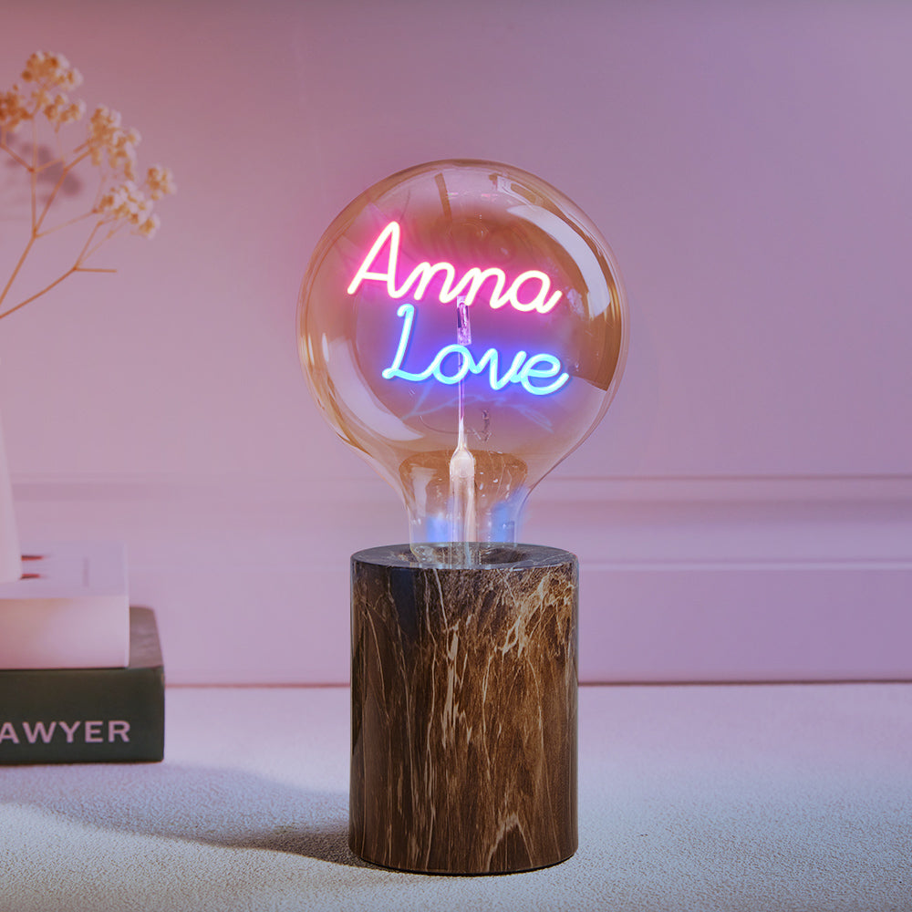 Custom Led Vintage Edison Filament Modeling Lamp Soft Light Bulbs Adjustable Brightness Wireless Base Colorful Lights Led