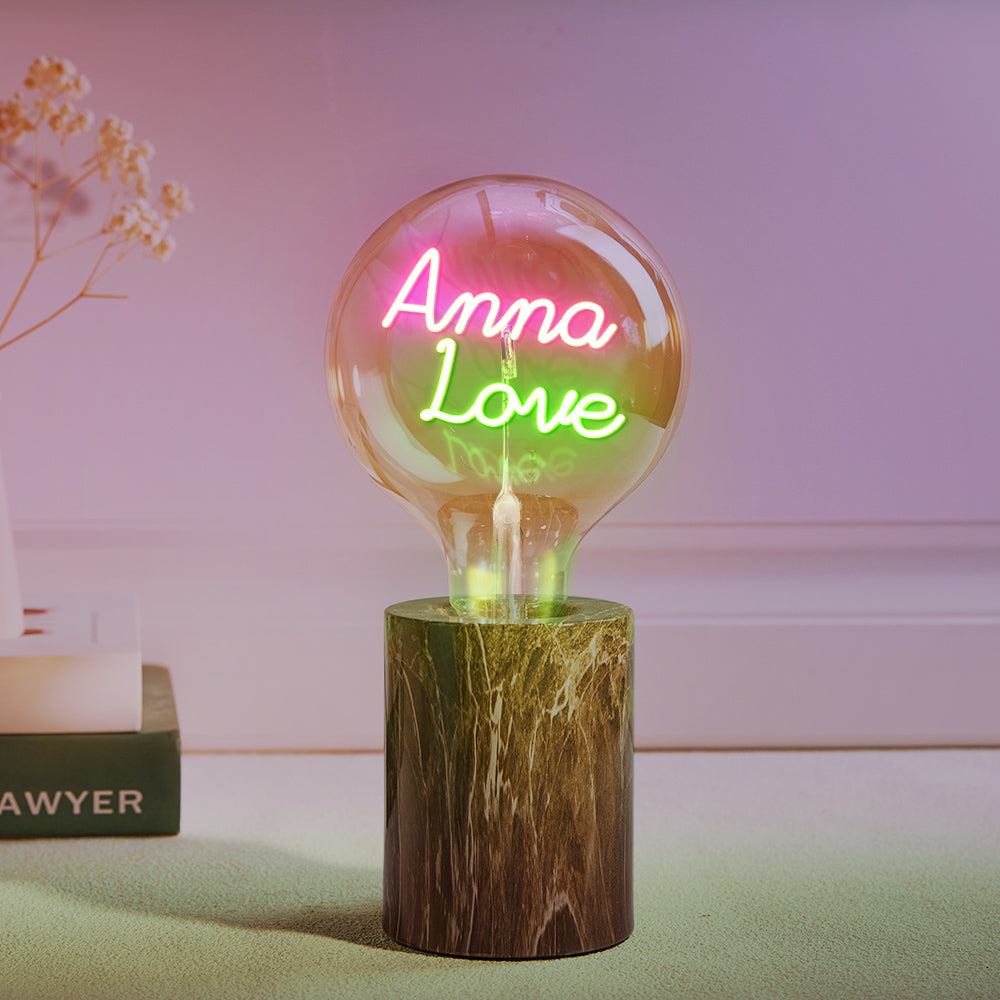 Custom Led Vintage Edison Filament Modeling Lamp Soft Light Bulbs Adjustable Brightness Wireless Base Colorful Lights Led