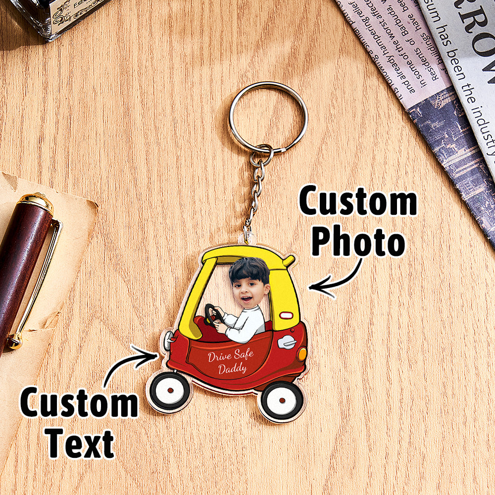 Personalised Drive Safe Keychain Custom Car Style Keychain Gifts for Dad