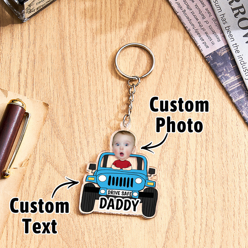 Personalised Drive Safe Keychain Custom Car Style Keychain Gifts for Dad