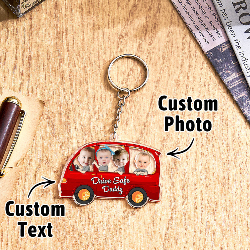 Personalised Drive Safe Keychain Custom Car Style Keychain Gifts for Dad
