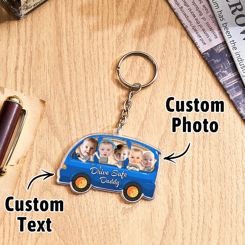 Personalised Drive Safe Keychain Custom Car Style Keychain Gifts for Dad